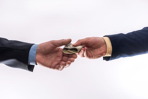 Transfer of money between two businessmen