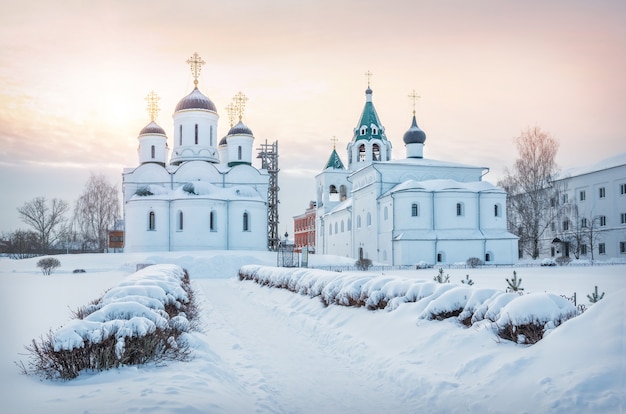 The Transfiguration Cathedral and the Intercession Church in the Transfiguration Monastery in Murom 