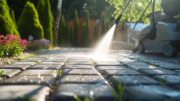 Transform Your Outdoor Space Revitalizing Paving Stones with HighPressure Cleaning and Block Pavem