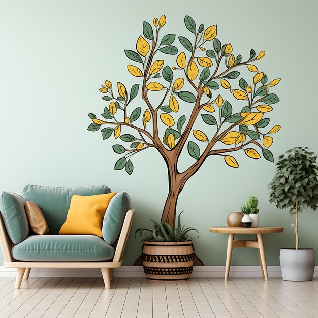 Premium AI Image  Transforming Spaces Captivating Wall Decor Backgrounds for Inspired Interiors