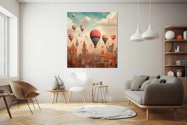 Premium AI Image  Transforming Your Space Embracing an 18x24 Canvas on  Your Wall