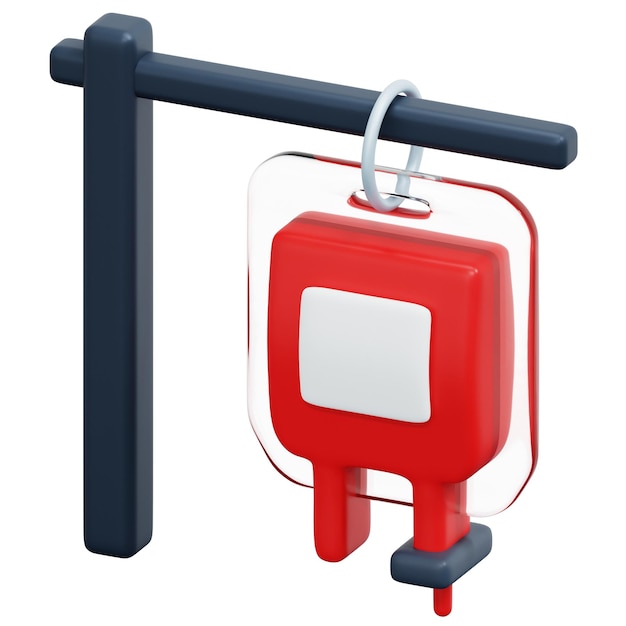 transfusion 3d render icon illustration