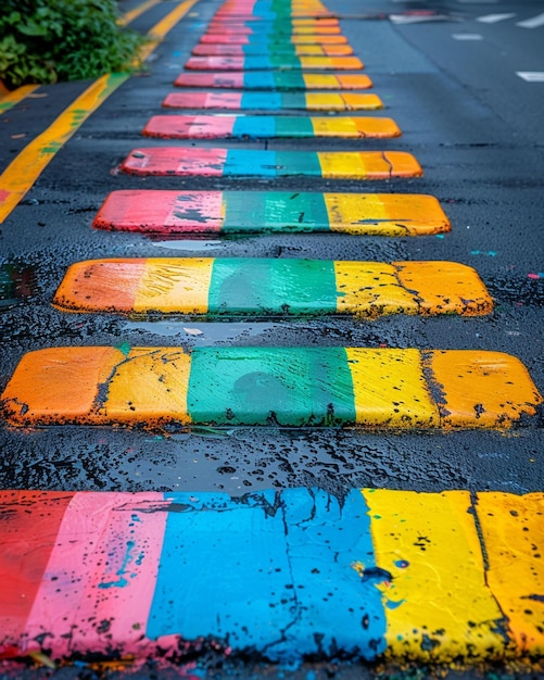 Photo transgender pride colors painted boldly a background