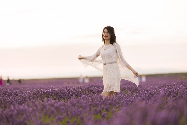 Transgender woman enjoy the lavender camps from brihuega guadalajara lifestuyle