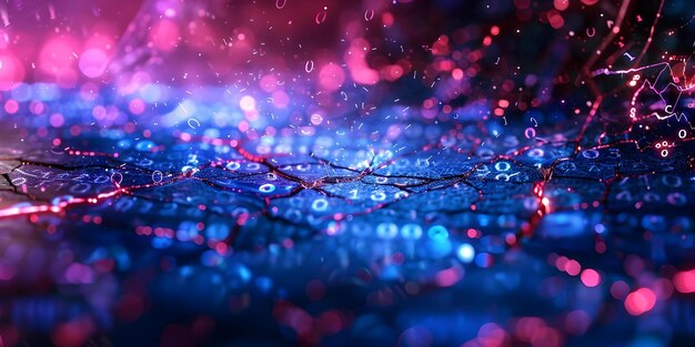 transitioning to blockchain technology the broken digital binary code background concept blockchain technology digital transformation binary code transition strategies digital backgrounds