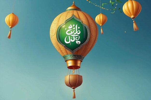 Photo translation happy eid al fitr 3d realistic balloon idul fitri means eid al fitr