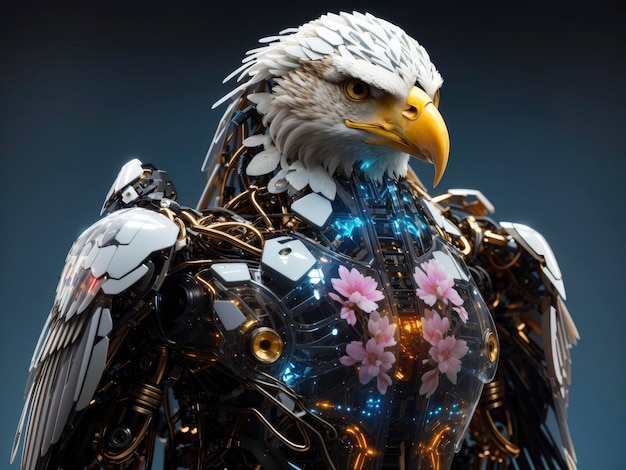 Translucent Biomechanical Bald Eagle