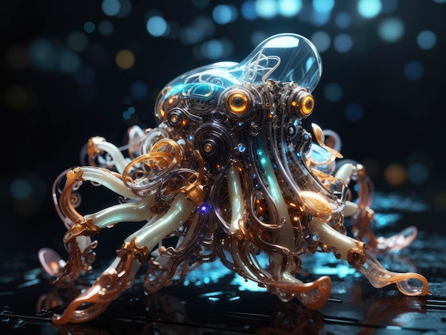 Translucent Biomechanical Squid