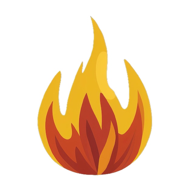 Translucent fire flames and sparks with horizontal repetition on transparent background For used on