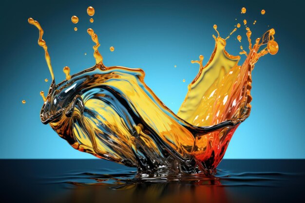 Translucent Oil splash bottle liquid Generate Ai