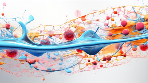 Transmembrane protein channel digital scientific illustration