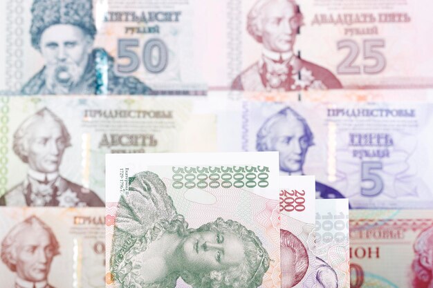 Transnistrian money ruble a business background