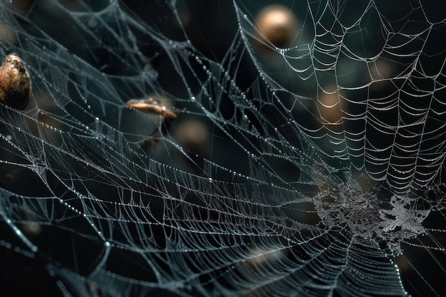 A transparant zoom in spider web photo