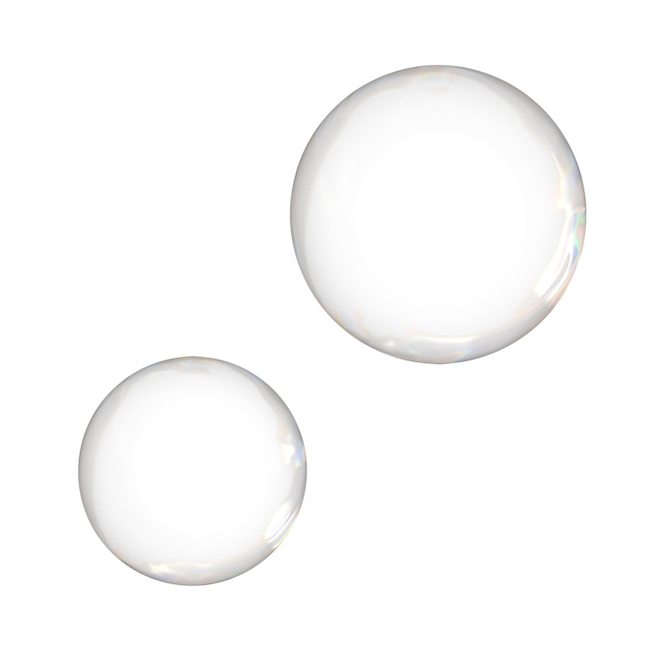 Foto transparante bubbels png sticker 3d cirkelvormige grafiek