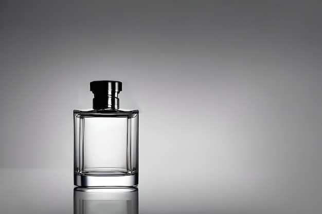 Transparante fles parfum mockup studio shot geïsoleerde achtergrond white label marketing en productpresentatie