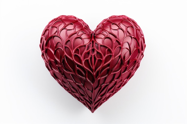 Transparent 3D Heart Icon in Focus