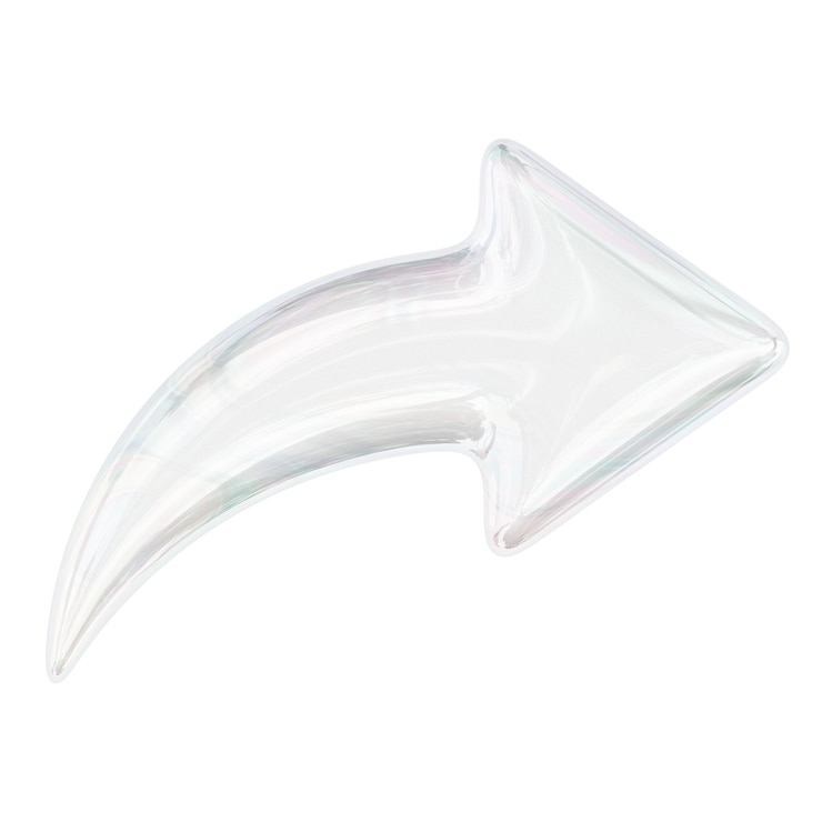 Photo transparent arrow png icon sticker 3d rendering