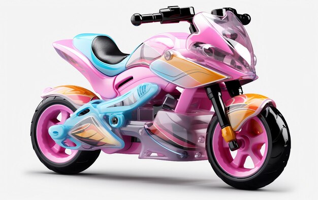 Прозрачный фон Милый детский игрушечный мотоцикл