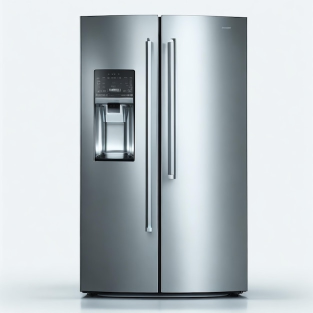 Transparent Background Image Of a Sleek Stainless Steel Refrigerator With Modern Features