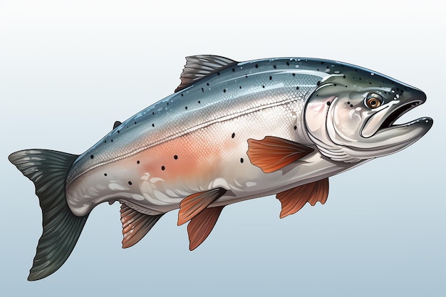 Transparent Background Isolated Salmon