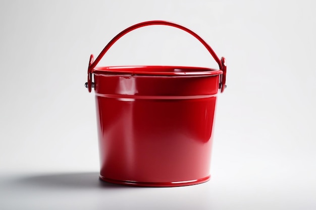 Transparent Background Metal Bucket Illustration AI