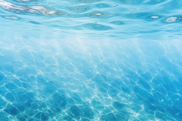 Photo transparent blue water ocean sea