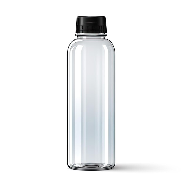 Photo transparent bottle mockup image