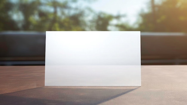 Photo transparent business card mockup