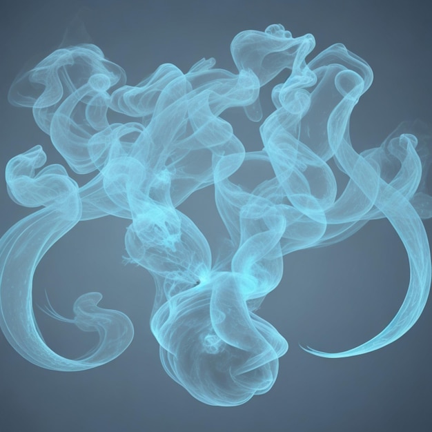 Прозрачное голубое облако дыма Фон с голубым дымом рой голубого загара абстрактной акварели