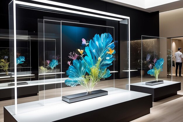 Foto transparent elegance oled window art per esperienze di vendita al dettaglio interattive