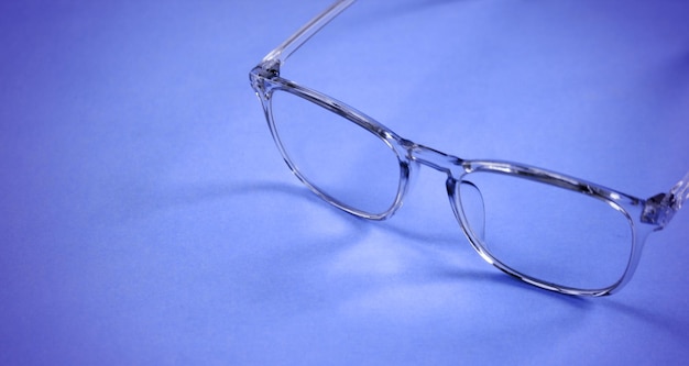 Transparent eye glasses isolated background