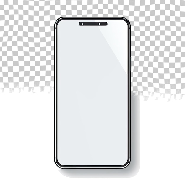 Photo transparent flat phone transparent screen drawing modern smartphone design