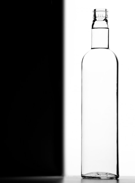 Photo transparent glass bottle