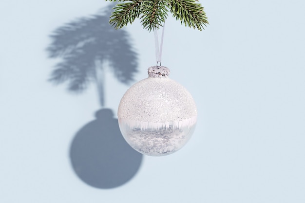Transparent glass Christmas ornament