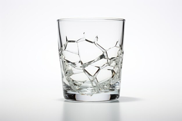 Photo a transparent glass filled with ice cubes stands on a plain white surface the ice glistens creating a contrast against the pristine background isolated on a transparent background png