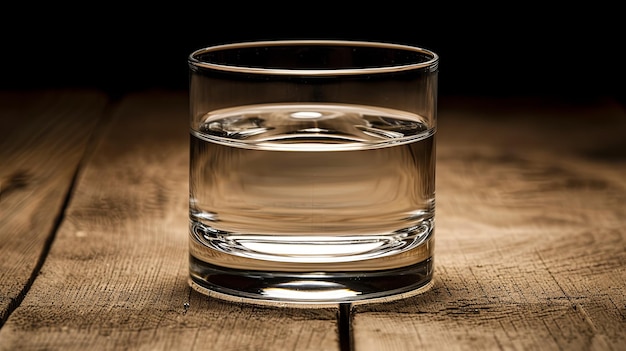 Photo transparent glass holds pure drinking water a symbol of health and vitality