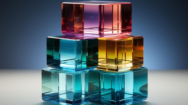 Transparent glass sculpture