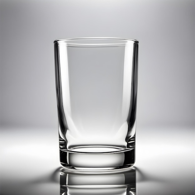 transparent glass on white background ai generative