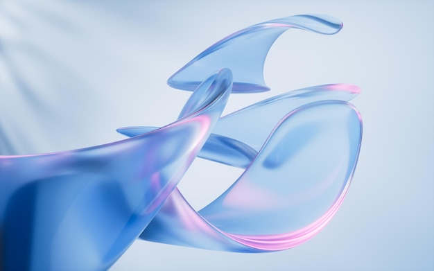 transparent gradient glass background 3d rendering