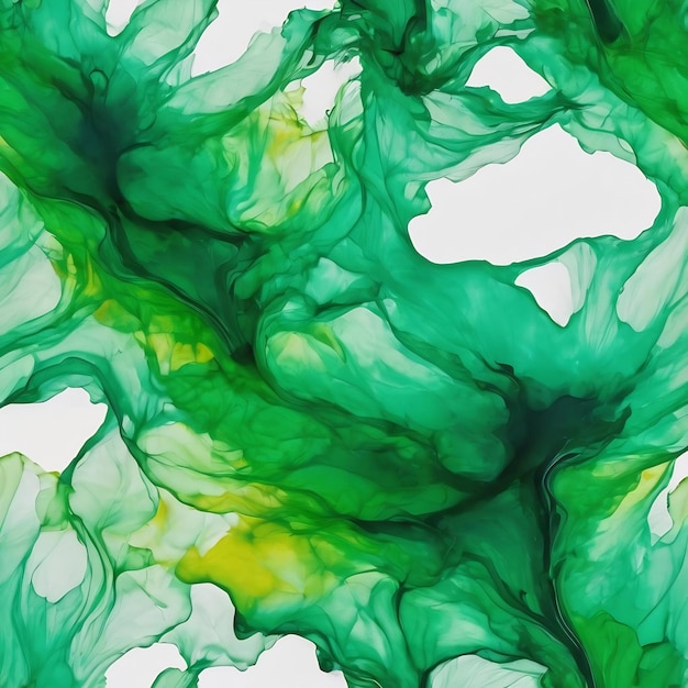 Фото Прозрачный зеленый творчество современное искусство чернила цвета удивительно яркие светящиеся полупрозрачные freeflo