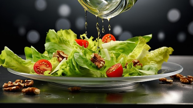 Transparent Green Lettuce Salad Plate