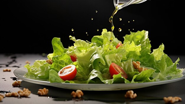 Transparent Green Lettuce Salad Plate