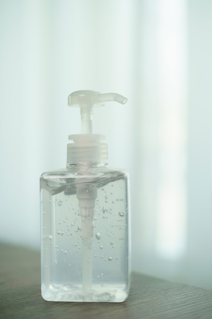 Transparent hand sanitizer gel dispenser