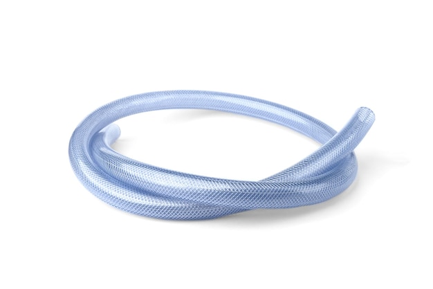 Transparent hose isolated on white background