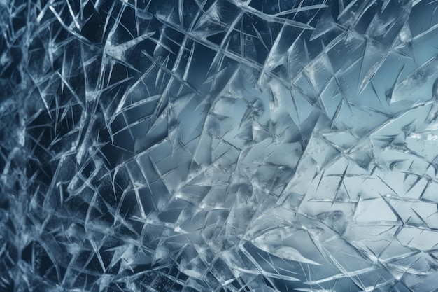 Photo transparent ice crystals texture cracked background