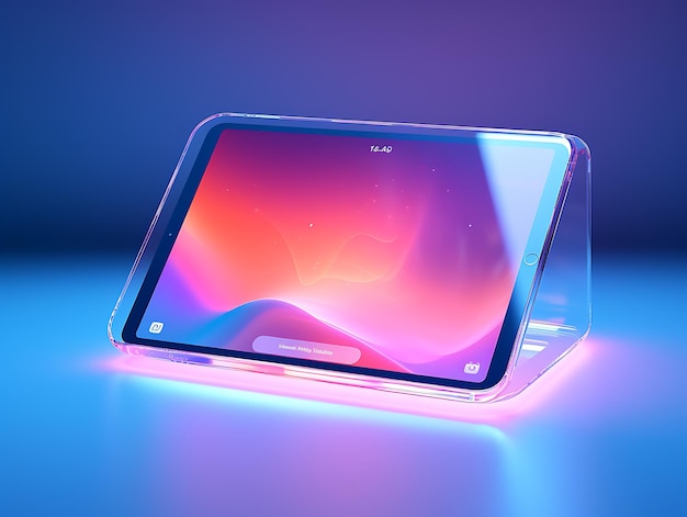 Transparent ipad gradient glass model