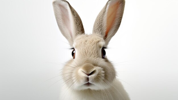 Transparent Isolated Rabbit Face