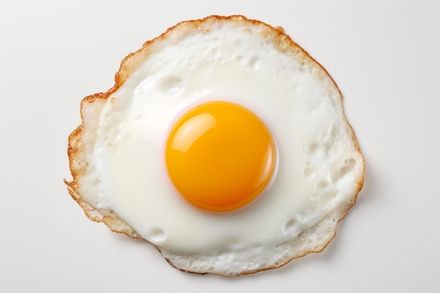 Transparent Isolation of Fried Egg Isolated on white background Generative Ai