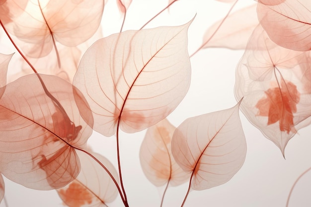 Transparent leaves background