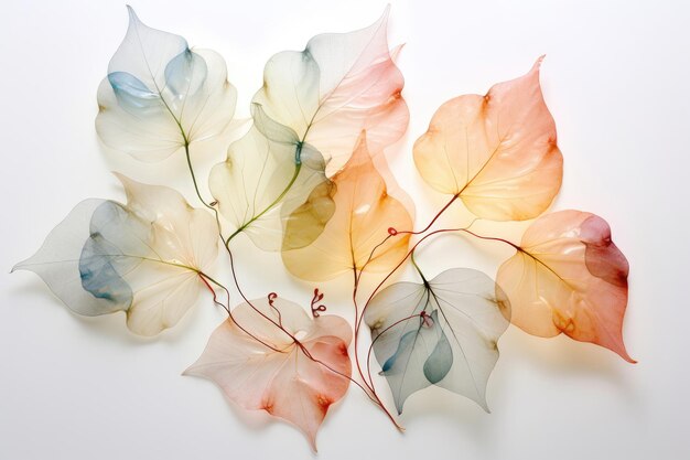 Transparent leaves background